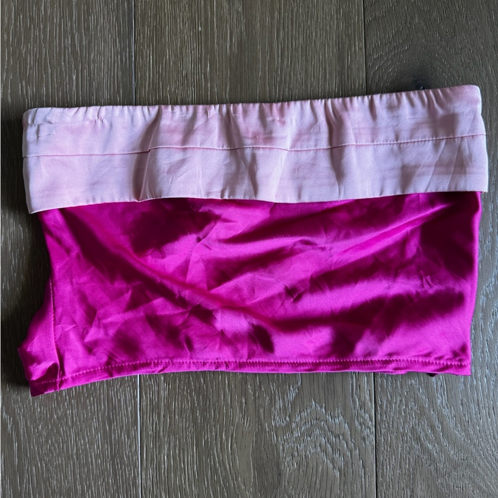 Beginning Boutique Pink and Light Pink Tube Top